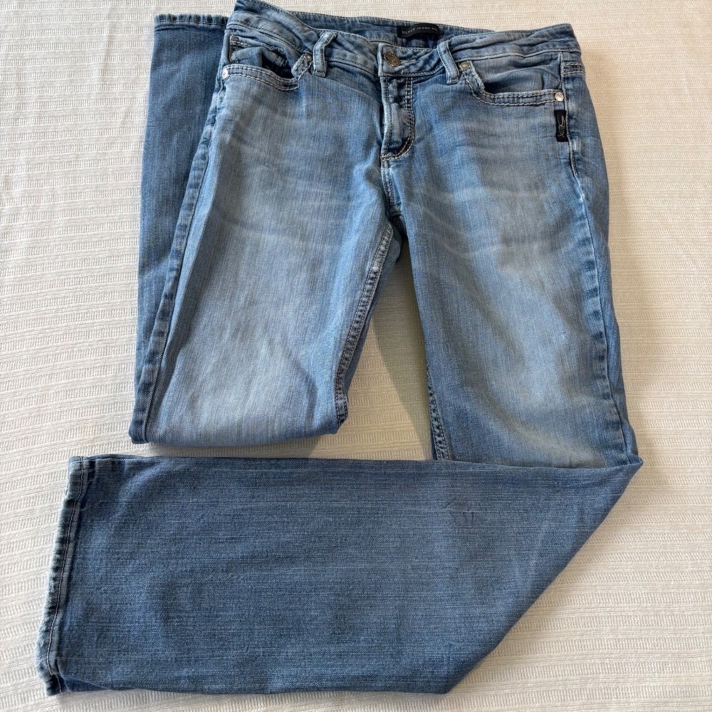 Silver Jeans Co Suki Slim Bootcut Light Wash Denim Jeans W30 L33 L93616SJL294